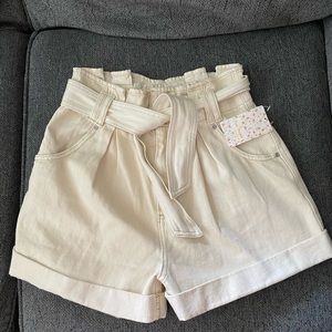 Free People Nova Denim Paperbag High Rise